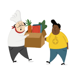 Donate Food Illustration